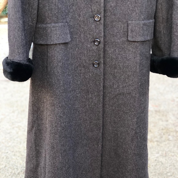 NW Albert Nipon America Made Wool&Fur Coat, Sz 8P - Picture 6 of 16
